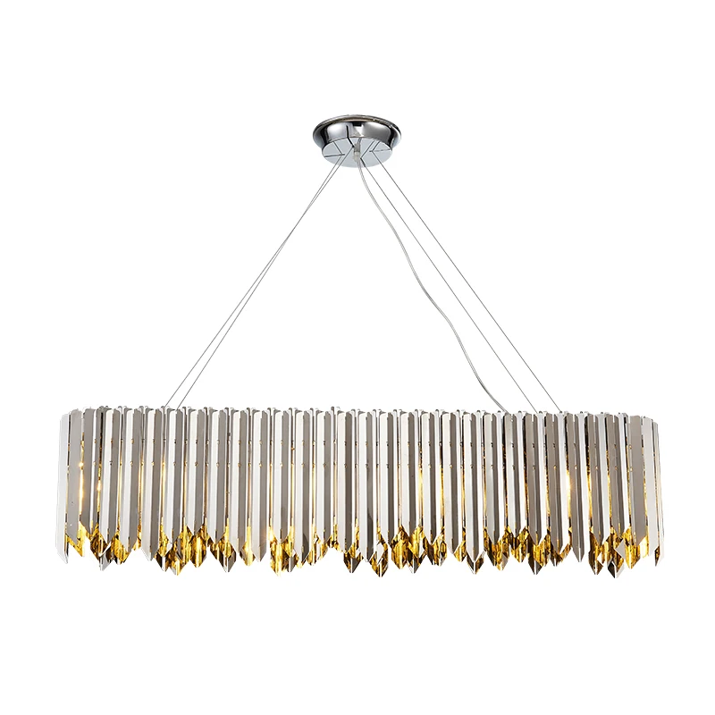 

New arrival pendant light creative hotel hall dining room decorate lamp American Gold chrome stainless steel G9 BULB droplight