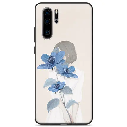 Для huawei P30 pro Чехол VOG-AL00 с защитой от капель защита от ударов при падении матовый мягкий термополиуретан силиконовый чехол с цветочным узором для девочек, чехол для huawei P30pro - Цвет: A8