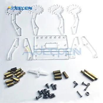 

Acrylic Robot Mechanical Arm Clamp Holder Claw Mount Kit for Arduino 3D Rotating Machine Car Arm DIY Robot Kit Grabber Parts