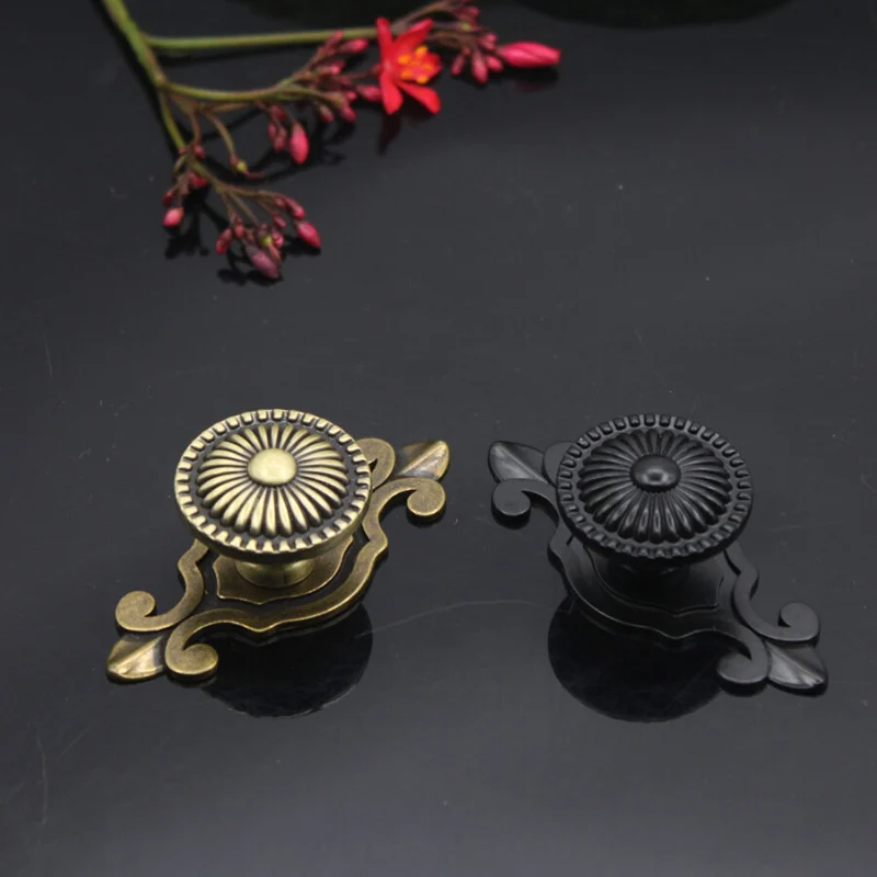

5Pcs Retro Kitchen Cabinet Knobs Cupboard Door Zinc Alloy Handles Wardrobe Furniture Drawer Pulls MJJ88