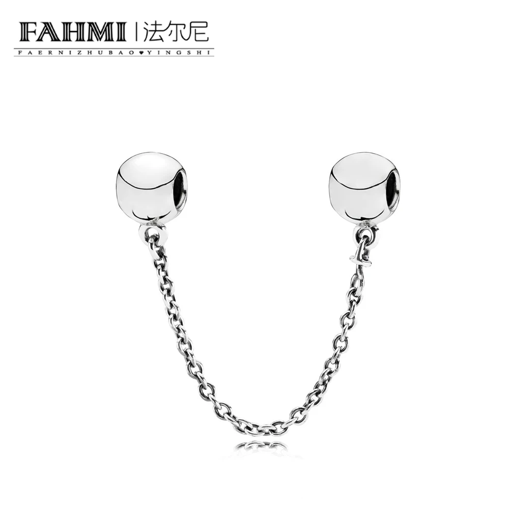 

FAHMI 100% Sterling silver 1:1 Glamour 791877 LOGO SAFETY CHAIN Original Women wedding Fashion Jewelry 2018