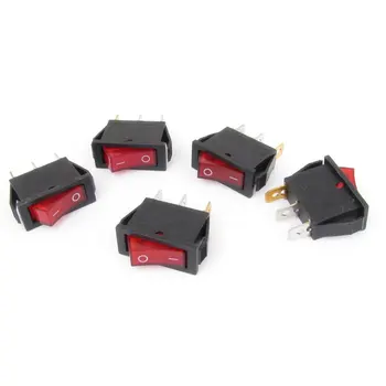

MYLB-5pcs AC 250V/15A 3 Pins On-off Type SPST Boat Rocker Switch for Car