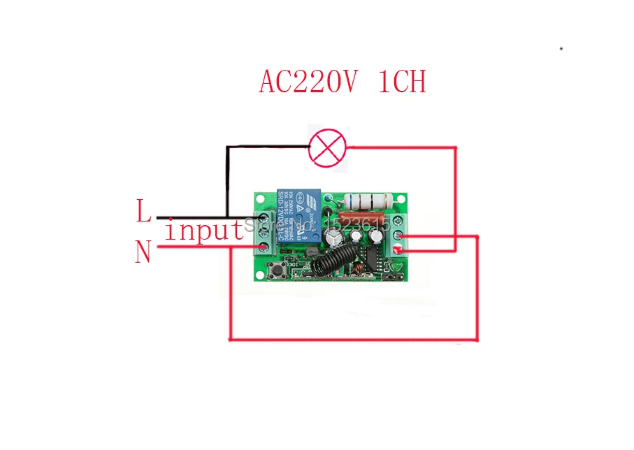 Беспроводной светильник с дистанционным управлением AC220V 1CH 10A релейный выход Модуль радиоприемника+ ремень пряжка передатчик гаражная дверь лампа