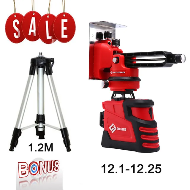 Cheap Laser Level 12 lines 3D Self-Leveling 360 Horizontal And Vertical Super Powerful Laser level green Beam SHIJING laser leveler Cheap Laser Level 12 lines 3D Self-Leveling 360 Horizontal And Vertical Super Powerful Laser level green Beam SHIJING laser leveler
