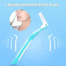 10 шт./кор. межзубная щетка для чистки зубов ортодонтический Тип l-образные межзубные щетки уход за зубами для взрослых