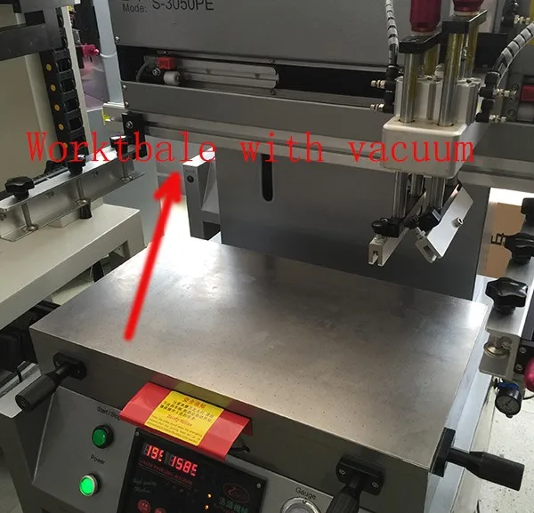 worktable with vacuum
