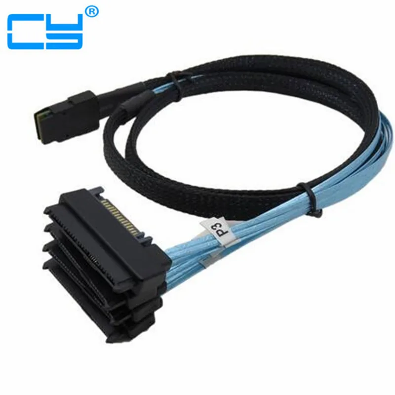 Cavo Interno Mini-SAS SFF-8087 A 4 SFF-8482 Con Alimentazione SATA - 100 Cm, Per HDD SAS E Controller RAID - Foto 2