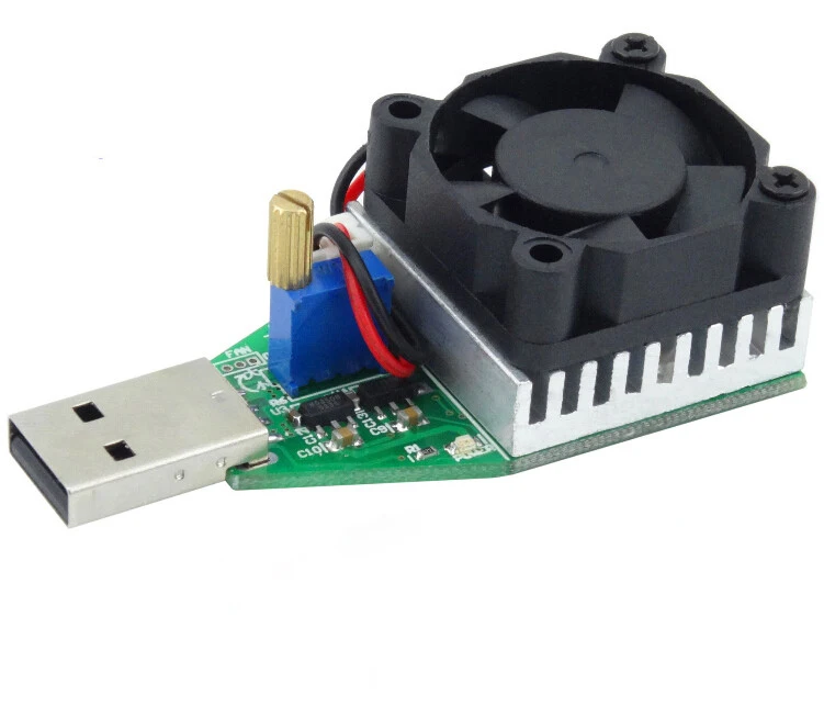

RD Industrial Grade USB Interface Discharge battery test capacity with fan adjustable current 15w Electronic Load resistor
