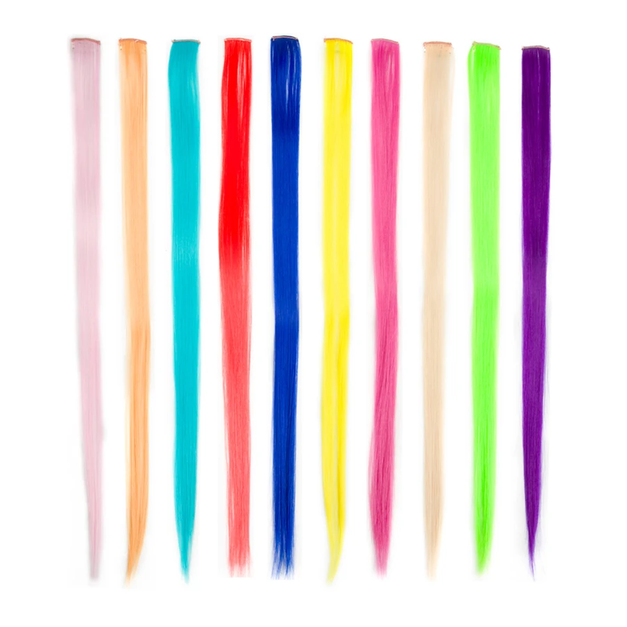 

Aigemei 1 Piece 1 Clip In Heat Resistant Synthetic Hair Extensions 20" Long Straight Clip On Hair Pieces for Women