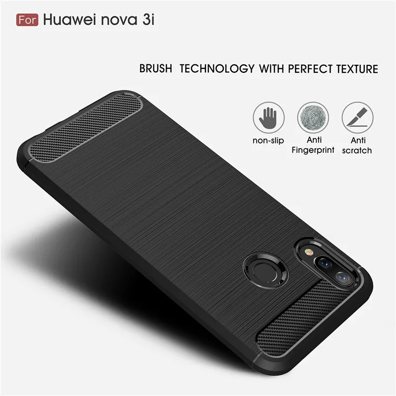 BSNOVT Huawei P Smart Plus INE-LX1 Cover Shockproof Silicone Brushed Phone Bumper Back Case For Huawei Nova 3i INE-LX2 INE-LX9 BSNOVT Huawei P Smart Plus INE-LX1 Cover Shockproof Silicone Brushed Phone Bumper Back Case For Huawei Nova 3i INE-LX2 INE-LX9