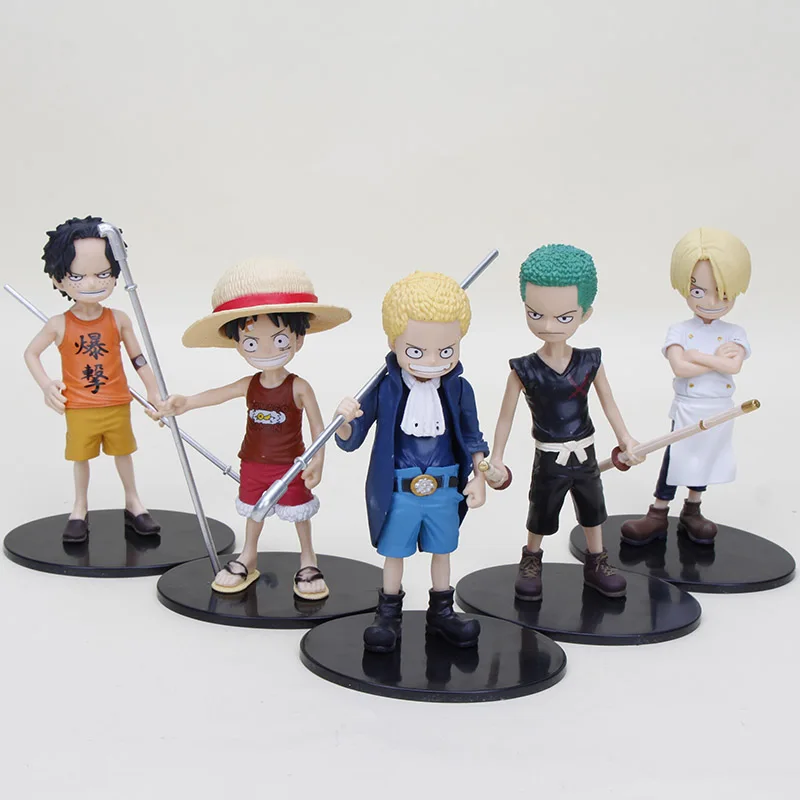 12 см аниме цельная фигурка Luffy Toys DX Children Ver. Zoro Sanji Ace Sabo Grandline Road ПВХ модель