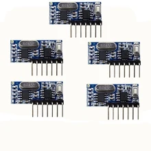 5 шт. 433 МГц RF приемник обучающий код декодера модуль 433 МГц Беспроводной 4 канальный выход набор "сделай сам" для дистанционного Управление 1527 кодирования