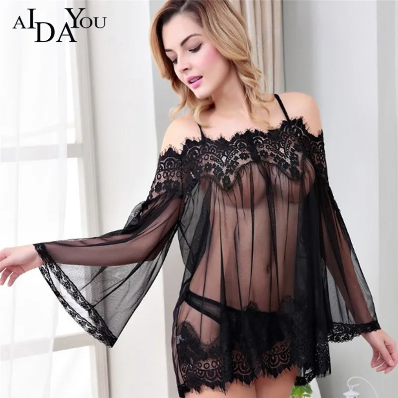 AIDAYOU женское сексуальное белье Babydoll пижамы нижнее белье кружевное платье ночное женское ouc3183