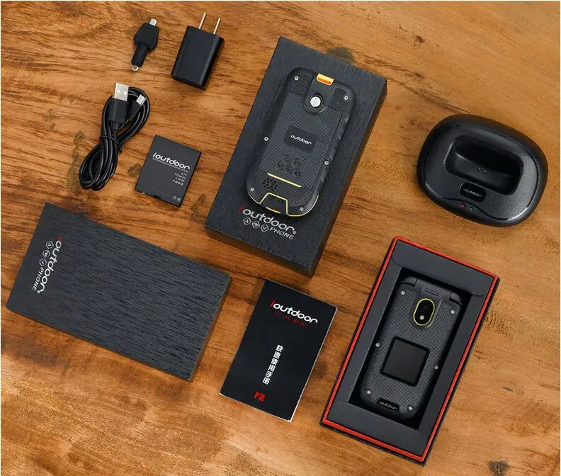 Ioutdoor F2 мобильный телефон флип двойной Дисплей док станция SOS факел светодио дный