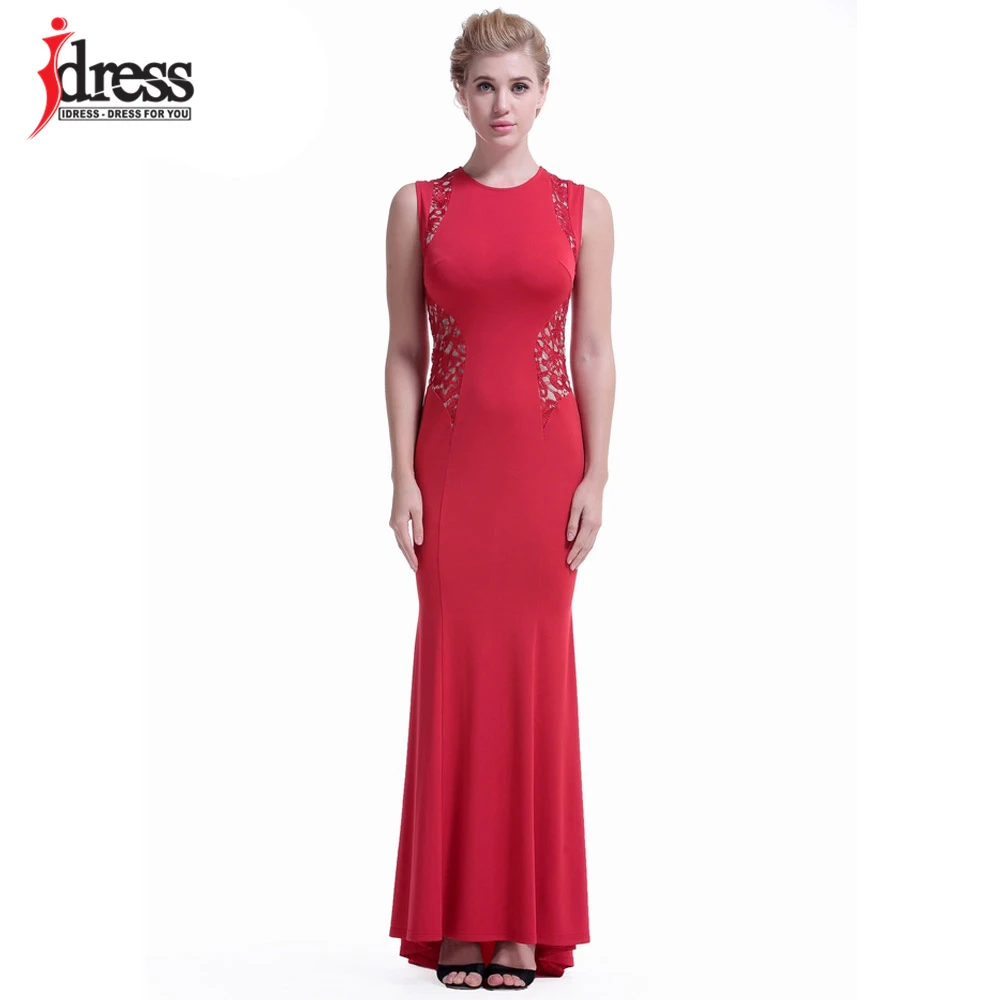 IDress Summer Women Lace Embroidery Patchwork Mermaid Dress Elegant Party Formal Gowns Maxi Long Dress Vestidos de Festa Longo  (13)