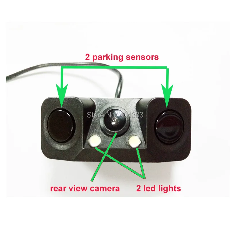 Беспроводной датчик помощи при парковке резервный радар с камерой заднего вида+ 4,3 дюймов ЖК-дисплей автомобиля зеркало заднего вида монитор видео парковка