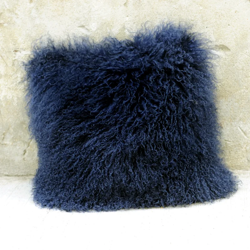 

CX-D-04R 2019 New Arrival Color Real Tibetan Mongolian Lamb Fur Pillow Case for Winter