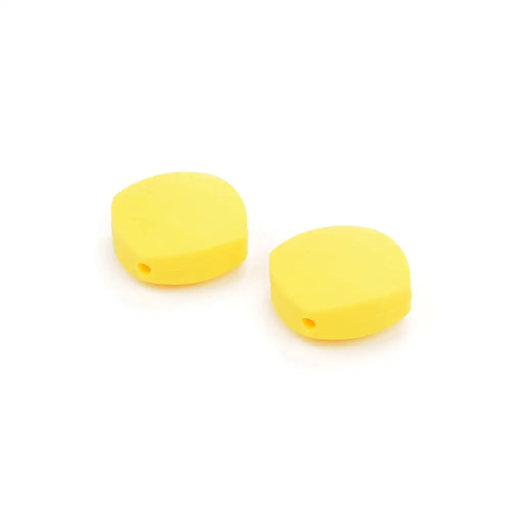 LOFCA Силиконовые бусы для прорезывания зубов квадрат 10 шт. квадратный жевательный детский Прорезыватель Кулоны Оптом ювелирные изделия DIY ожерелье соска клип - Цвет: yellow