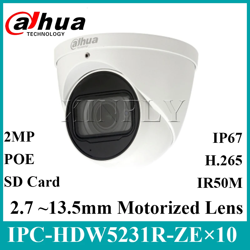 DHL 10 шт./лот Dahua оригинальная IPC HDW5231R ZE сетевая камера Starlight WDR Eyeball 2 7 ~ 13 5 мм