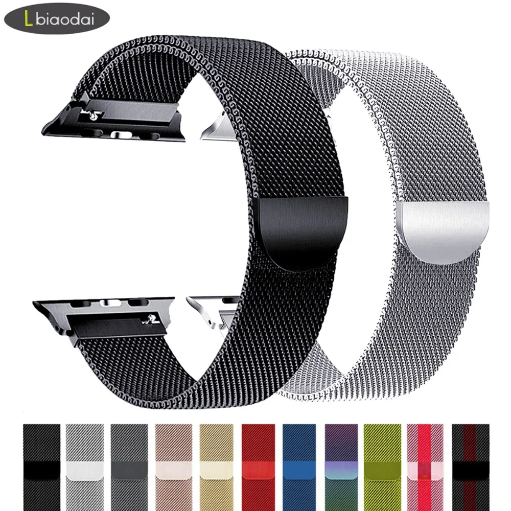 

Milanese Loop strap For Apple Watch band 42mm 38mm iwatch 4 band 44mm 40mm Stainless Steel Bracelet watchband series 4 3 2 1