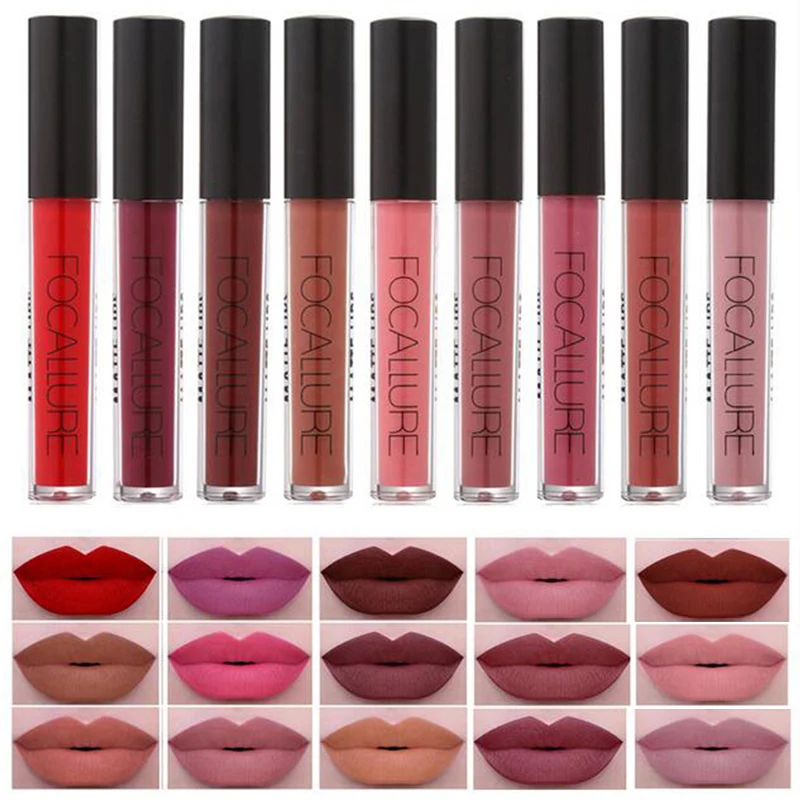 

Focallure Lip Gloss Tint Cosmentic Waterproof Lipgloss Pigment Sexy Lip Kit Matte Liquid Lipstick Nude Makeup Matte Lipstick Set