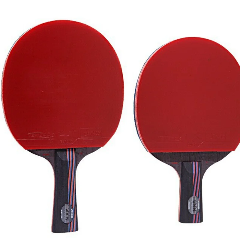 Professional carbon fiber table tennis rackets with double face pimples