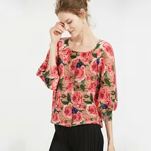 Женская куртка Осенняя новая куртка с цветочным узором свободная пенопластовая плиссированная куртка с рукавами MIYAKE