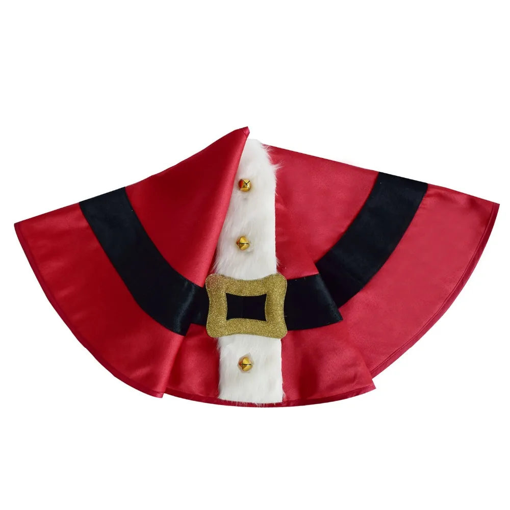 Дизайн 3" Рождество милый Санта Клаус пояс с аппликацией вышивка Рождественская елка юбка красная атласная ткань