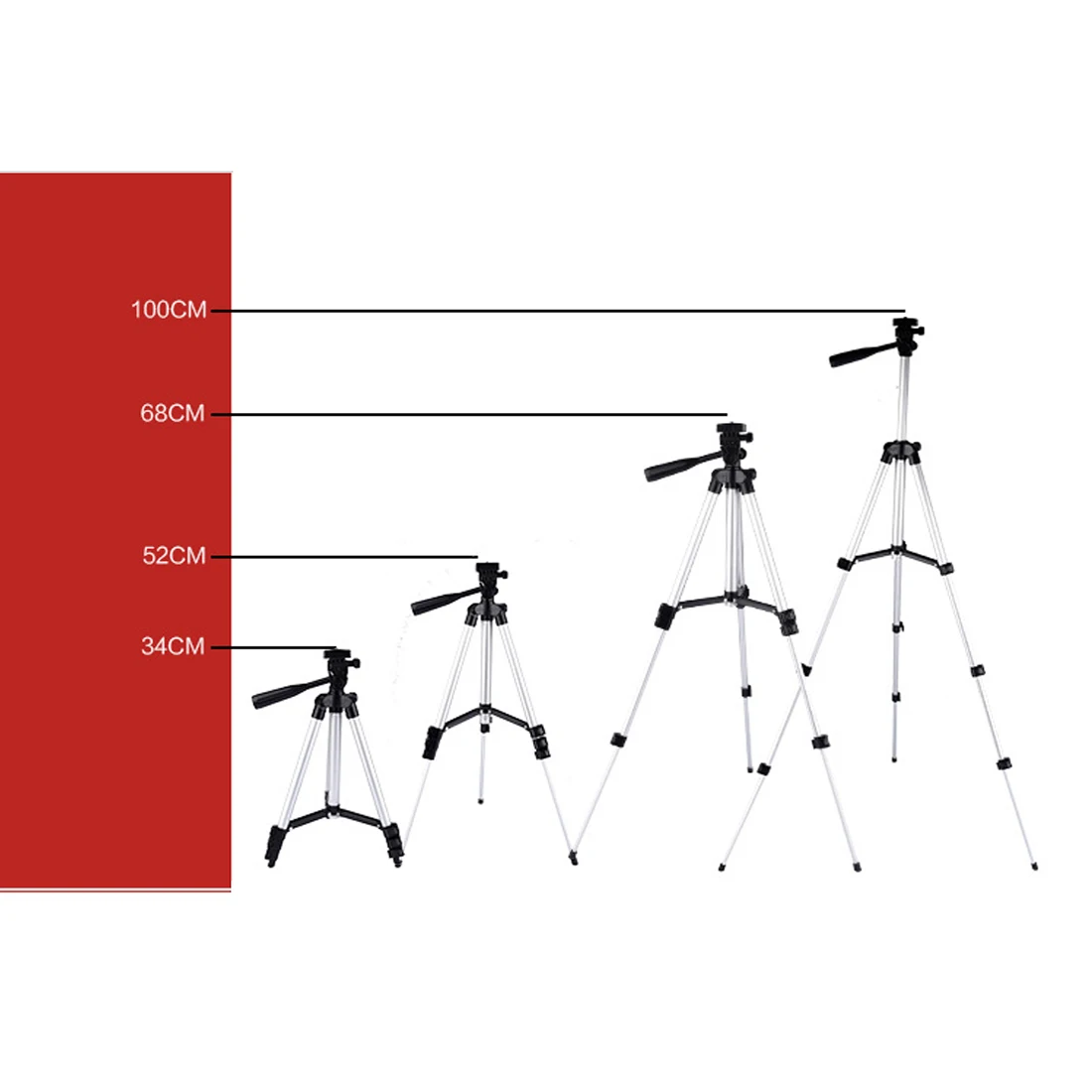 

Brand New Professional High Quality Durable Camera Tripod Stand Holder Four Aluminum Tube Portable Tripod Carry Bag