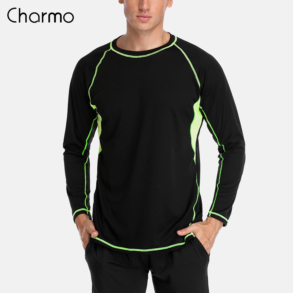 Charmo, Мужская Рашгард, сухая посадка, короткие рубашки, мужская рубашка для дайвинга, УФ-защита, Рашгард, топ, UPF 50+, костюмы для серфинга, пляжная одежда