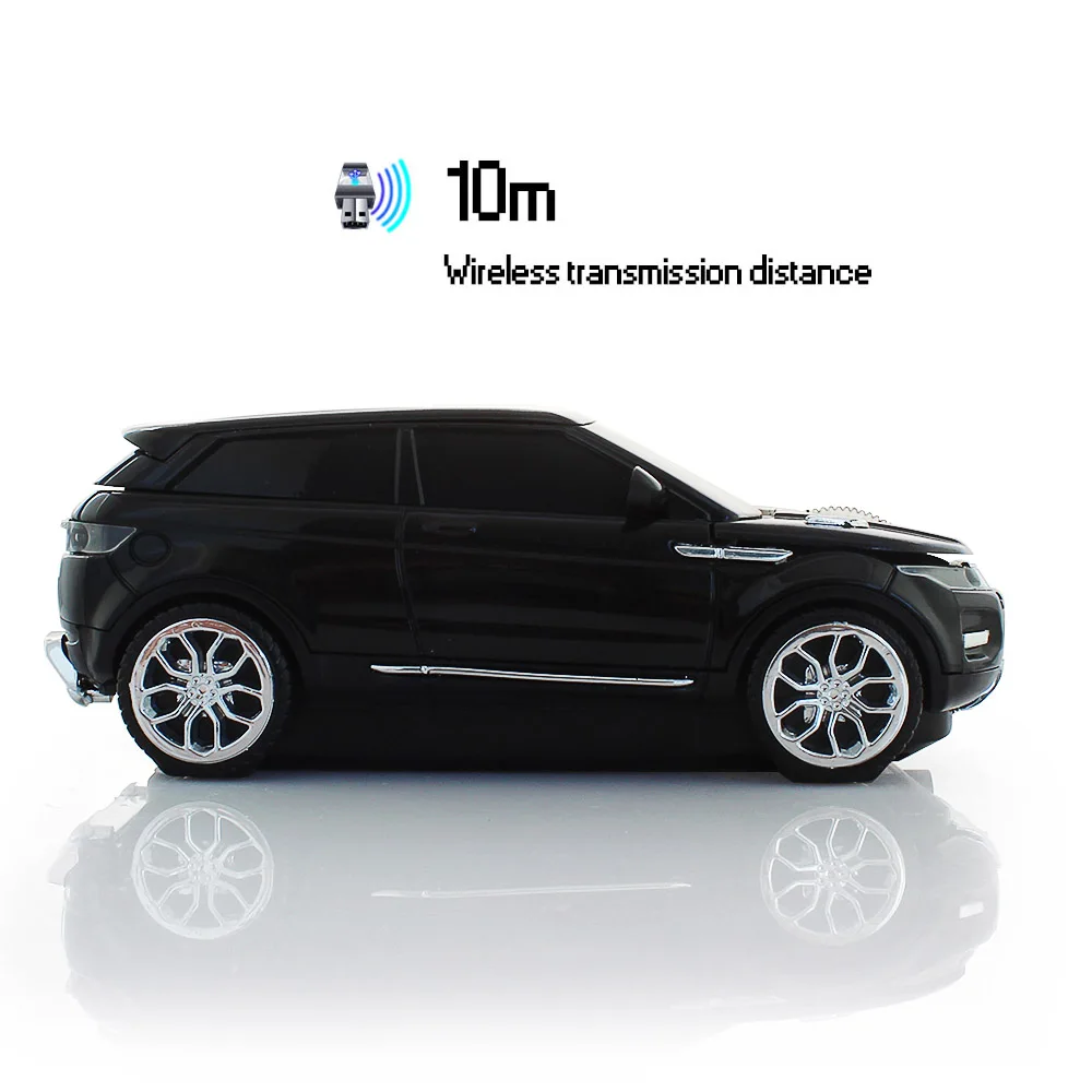 Беспроводная оптическая мышь в форме спортивного автомобиля 2 4 ГГц 1600 DPI три