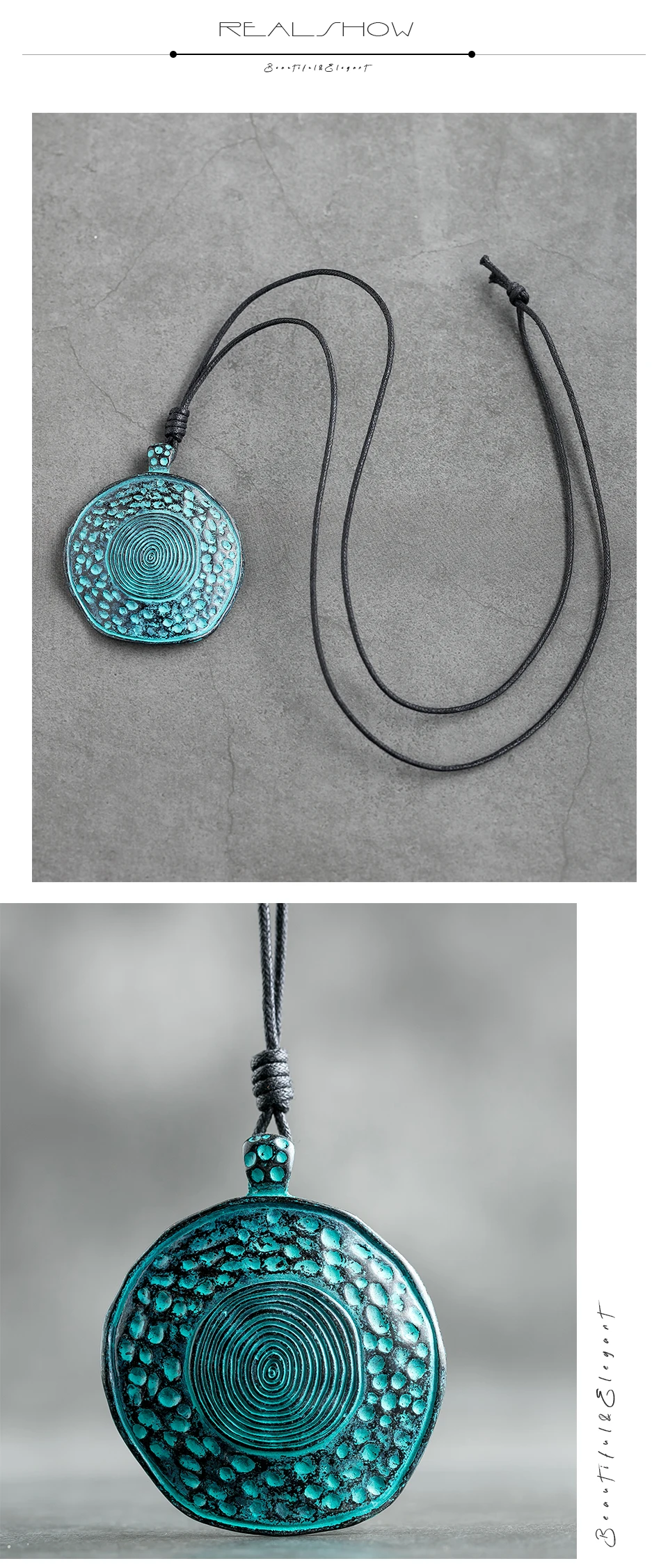 Винтажное женское массивное ожерелье s& Кулоны круглый Цинковый сплав Слон женское ожерелье женские модные ювелирные изделия подарок