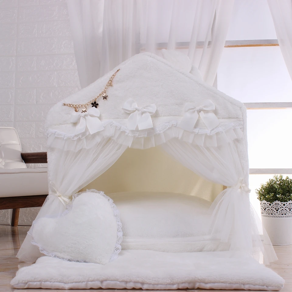 Coral velvet tent house for pets soft kennel warm thick cushion pet nest kitten house dog bed cat bed pet stand house Coral velvet tent house for pets soft kennel warm thick cushion pet nest kitten house dog bed cat bed pet stand house