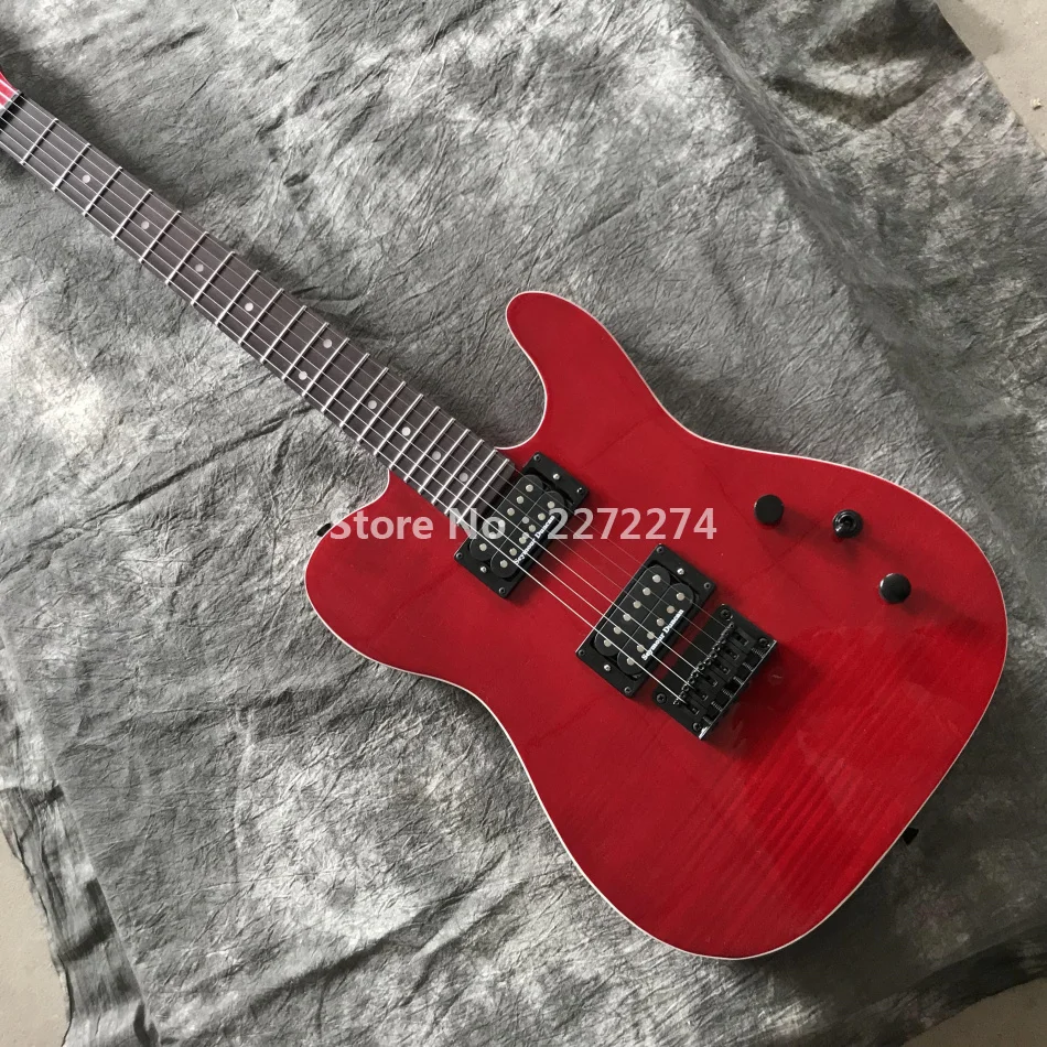 

2018 hot electric guitar, flame red, good sound, really guitar photos, free shipping.