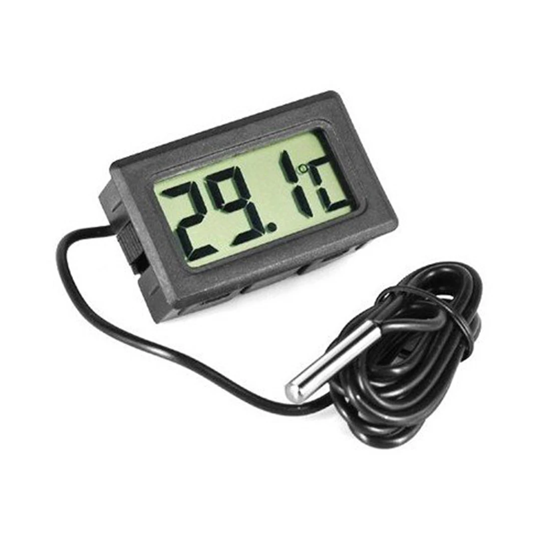 Цифровой термометр с ЖК-дисплеем для холодильников, морозильников, охладители, охладители для аквариума, 1 м, зонд, Черный термометр-50~ 110 градусов
