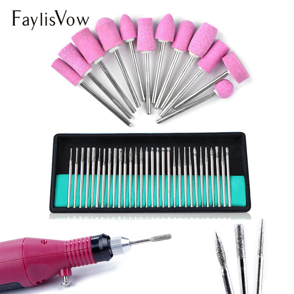 

Nail Drill Bit 30PCS Cutter for Pedicure 12Pcs Grinder Cutters Apparatus for Manicure Machine Accessory Nail Art Tools Nail File