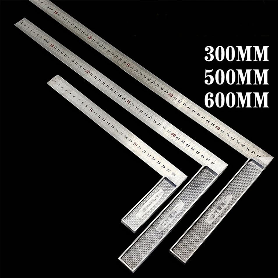 Metal Steel Engineers Try Square Set Wood Measuring Tool RIght Angle