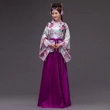 Новое поступление, фиолетовое китайское Старинное платье в народном стиле, танцевальная одежда, фото платье принцессы для косплея, один размер 081714