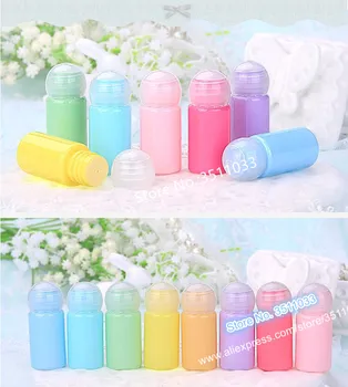 

50pcs 10ML Cosmetic Macaron Plastic Bottle Candy Color Empty Emulsion Refillable Bottle Liquid Container Pink Purple Blue Yellow
