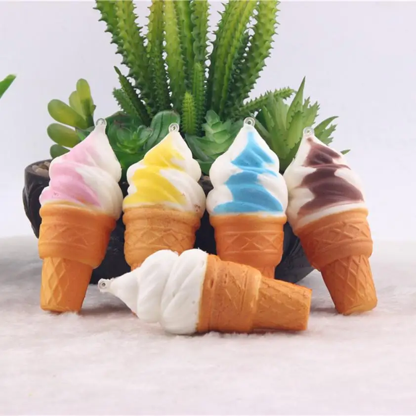 

10cm Ice Cream Simulation Cake Slow Rising Cellphone Straps Bread Toys Phone Chain Strap M3082