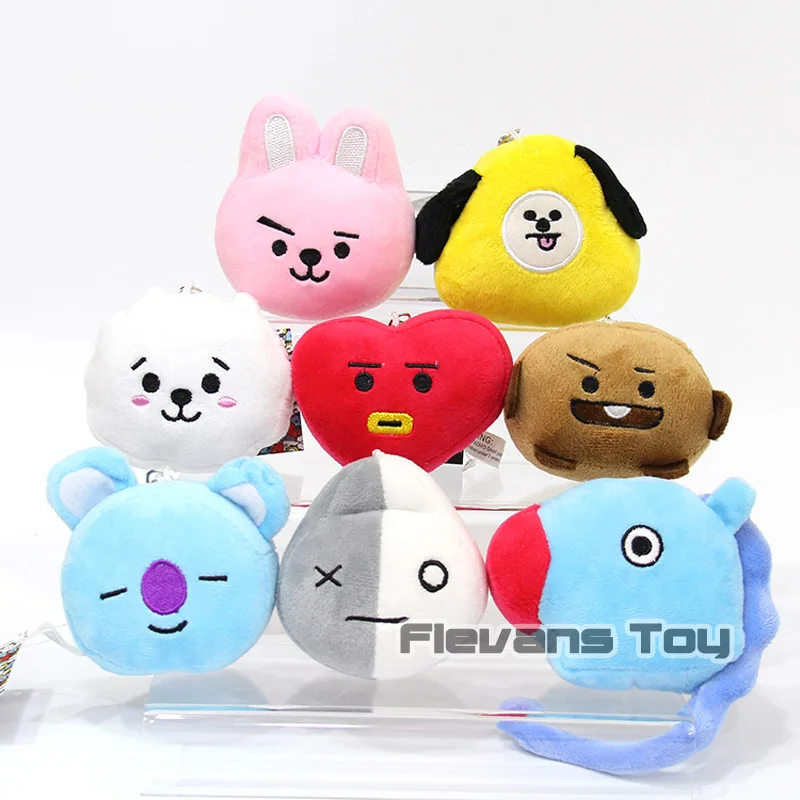 

BTS Bangtan Boys RM Jin SUGA J-hope Jimin V Jung Kook Mini Plush Pendants Soft Stuffed Toys Dolls 10pcs/lot