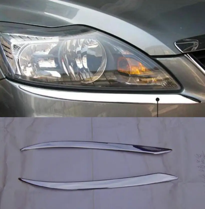 

Eyebrows for Ford Focus 2 2008-2011 on headlights eyelash molding decoration car styling tuning accessories