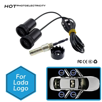 

2pcs For lada granta kalina priora vesta Led Door Logo Laser Projector Light emblem accessories Ghost Shadow Decorative Lamp