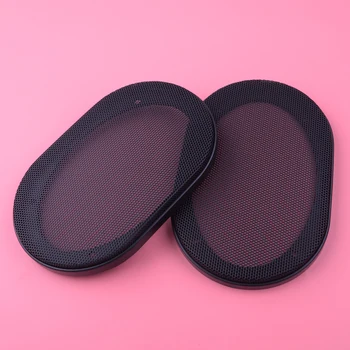 

DWCX 2Pcs Universal Black Car Audio Speaker Cover Steel Mesh Grill Decorative Circle