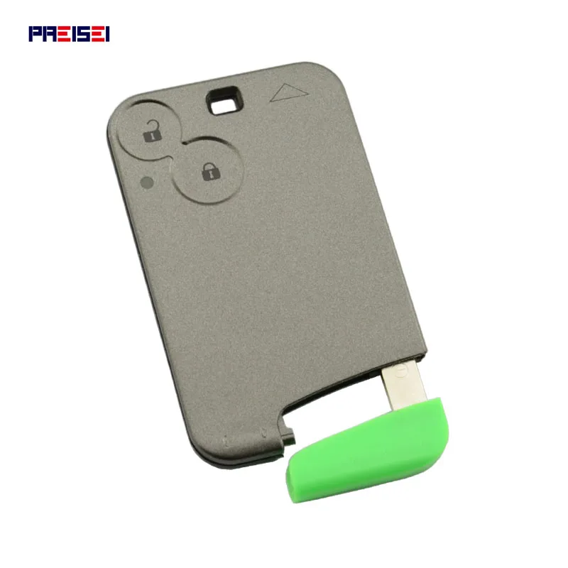

PREISEI 15pieces/lot No Logo 2 Buttons Car Key Card For Renault Laguna Remote Key Shells Fobs