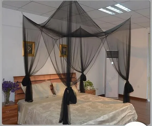 Best Elegant Classical Princess Students 4 Corner Hang Dome Mosquito Net For Girl Queen King Sized Insect Bed Canopy Netting Curtains
