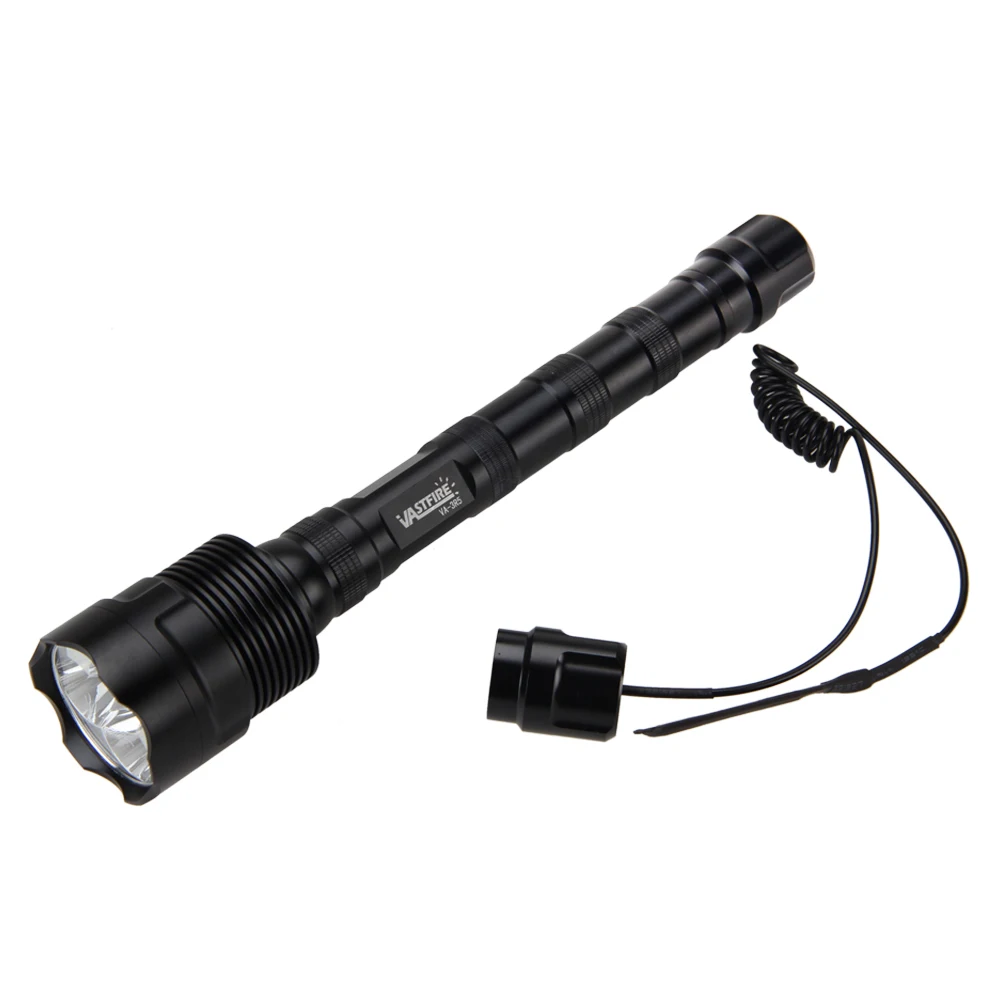 Bright 900 Lm 3x T6 Green/RED LED Hunting Flashlight Torch Power by 3X18650 Light with Charger and