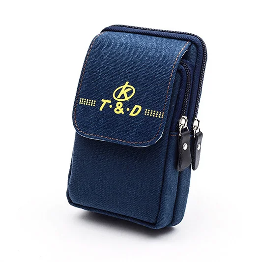 Холщовая Мужская поясная сумка, карманы для мобильного телефона, Женская поясная сумка, дорожный ремень, кошельки, кошелек, поясная сумка, Pochete Heuptas - Цвет: blue