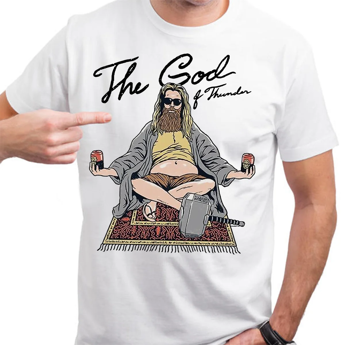 

The God of Thunder Thor Lebowski Avengers Endgame T-shirt Short Sleeve Casual Printed Tee Size S-3Xl Fashion T Shirt Top Tee