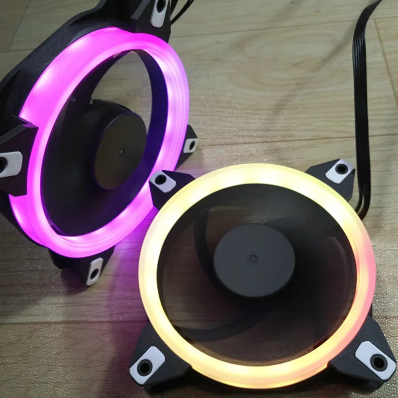 12 см светодиодный вентилятор ЦПУ бесшумный RGB Регулируемый тихий кулер для